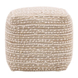 Franzen Handwoven Pouf Ivory