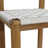 Pascal Teak Outdoor Dining Chair White