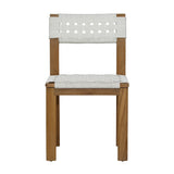 Pascal Teak Outdoor Dining Chair White