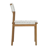 Pascal Teak Outdoor Dining Chair White