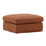 Winters linen Ottoman Slipcover Sienna