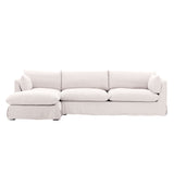 Klein linen 2 Piece Chaise Sectional Slipcover