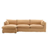 Klein linen 2 Piece Chaise Sectional Slipcover Wheat