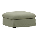 Stein linen Ottoman Slipcover Forest