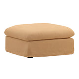 Stein linen Ottoman Slipcover Wheat