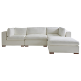 Chaucer Four-Piece Sectional Sofa with Ottoman